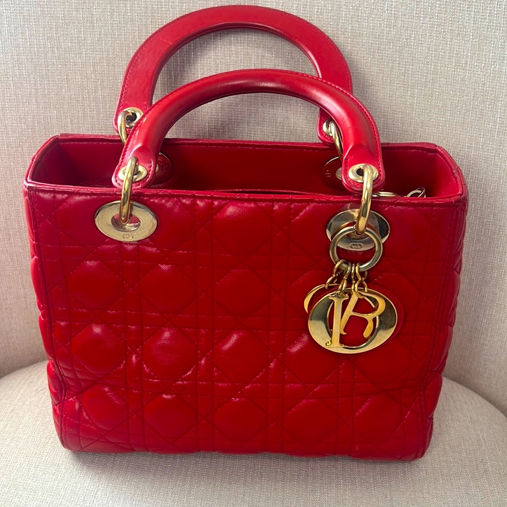 Lady Dior Medium Red